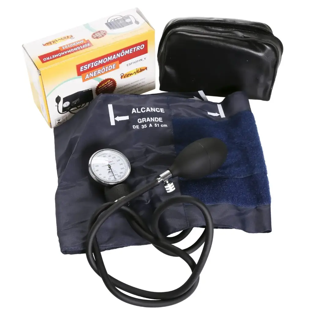 Esfigmomanometro Aneroide Braçadeira Extra Grande Premium