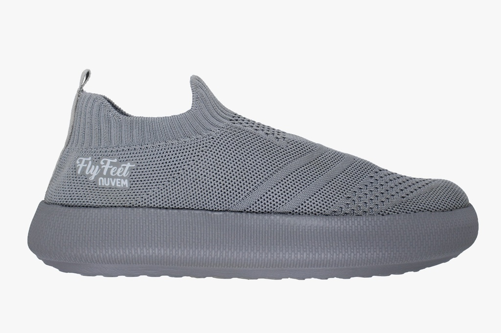 AC357 - Tenis Ortopedico FlyFeet Nuvem Knit - 40/41 - CINZA Lote:AC3571546