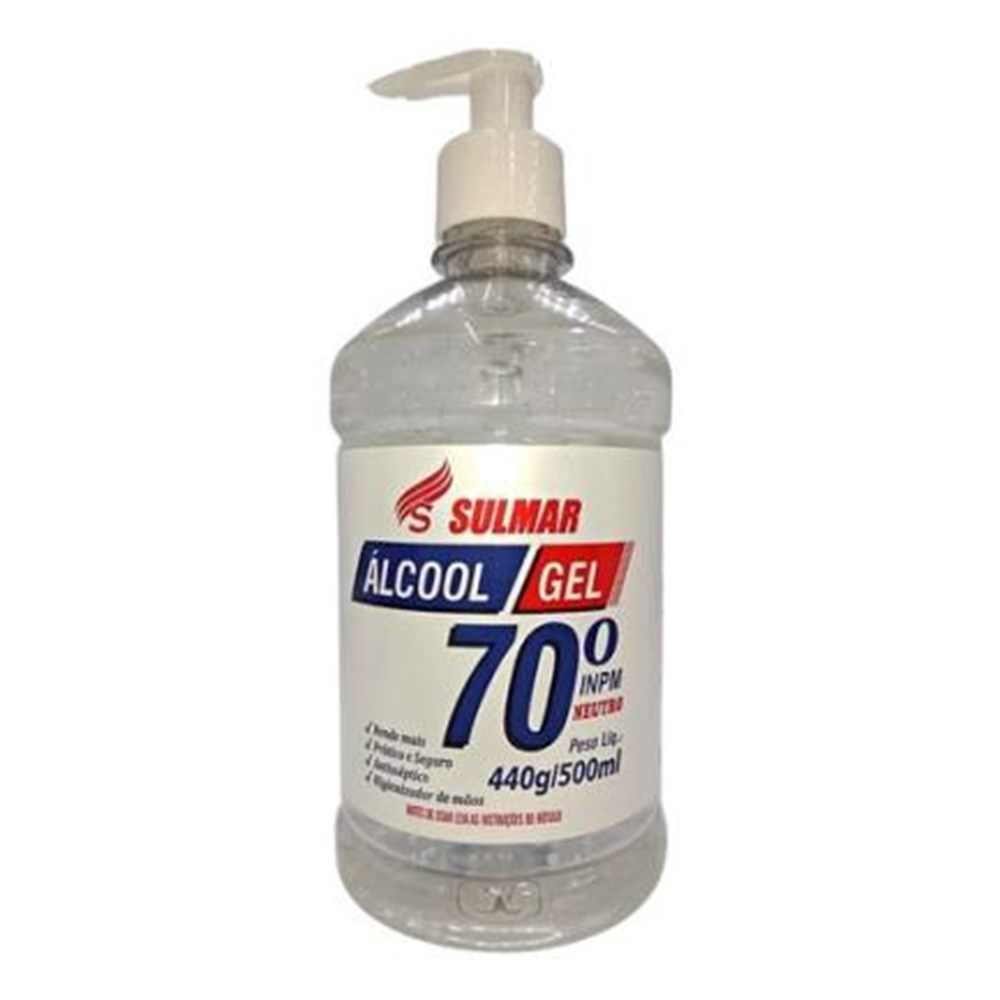 Alcool Gel 70 440g Pump Sulmar