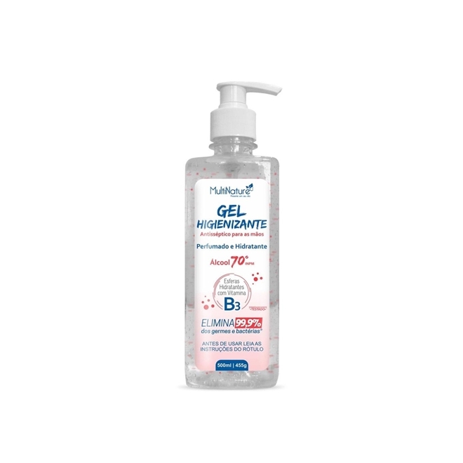 Alcool Gel 70 Perfumado 455g Pump Bellaphytus