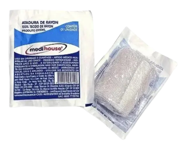 Atadura de Rayon 7,5cm x 5,0m Esteril Medi House