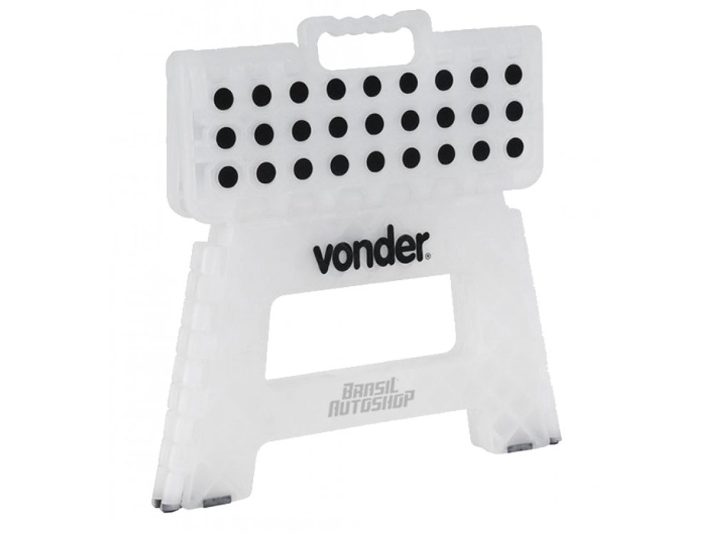 [7893946378271] Banqueta Plastica Dobravel Branca 220mm Vonder