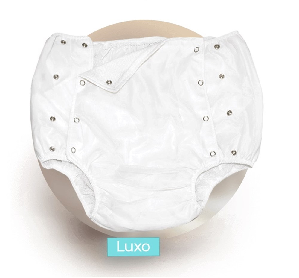 Calça Plastica Luxo Com Botao (Branco) Tam M 44/46 - Senior Care