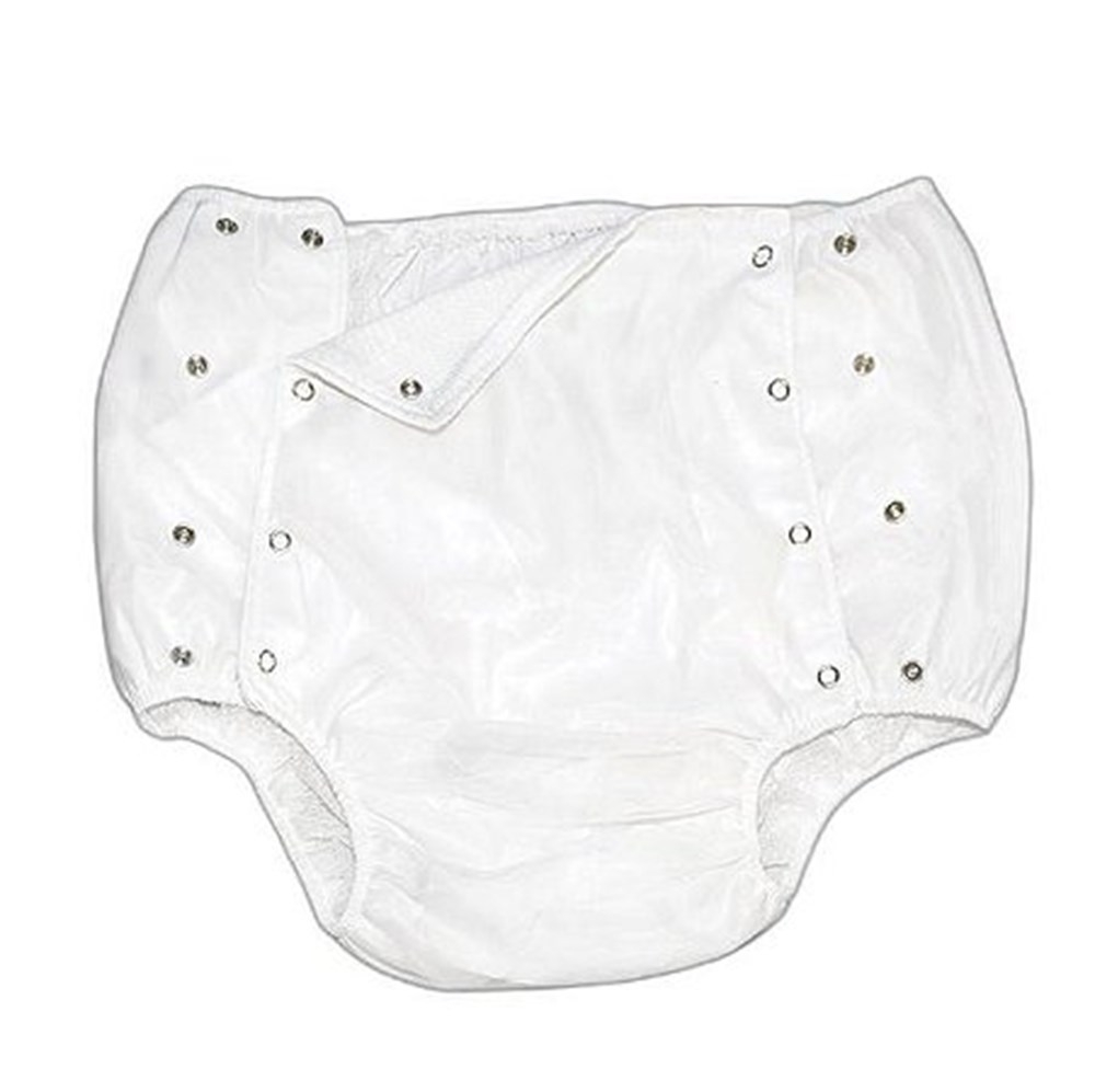 Calça Plastica Luxo Com Botao (Branco) Tam P 40/42 - Senior Care