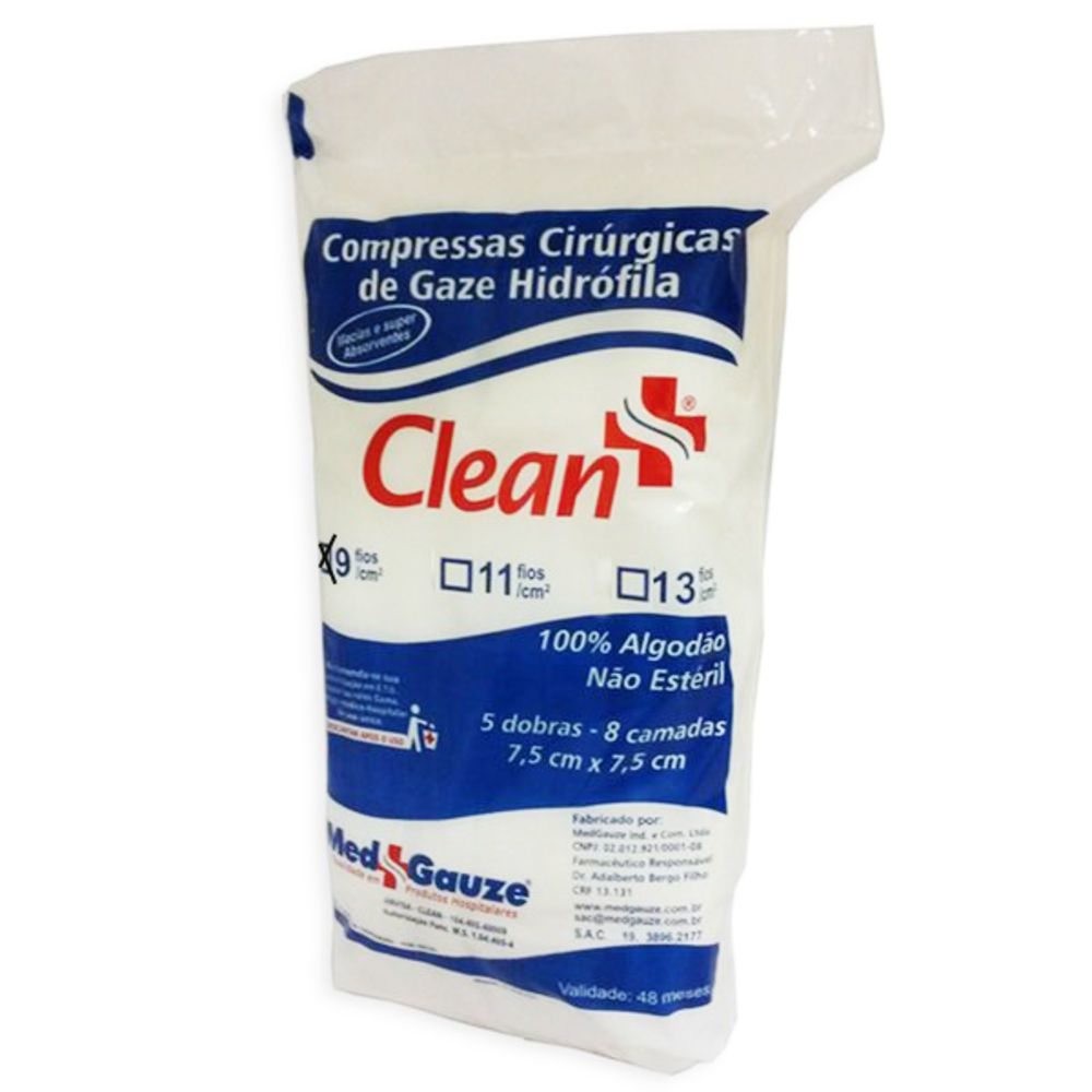 [7898125710019] Compressa Gaze 09 Fios Pacote 180G Clean
