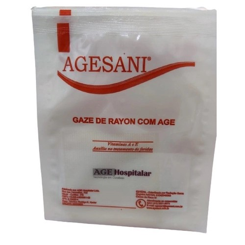 Compressa Gaze Rayon 7.5x15cm Agesani C/ A.G.E. Esteril 1un