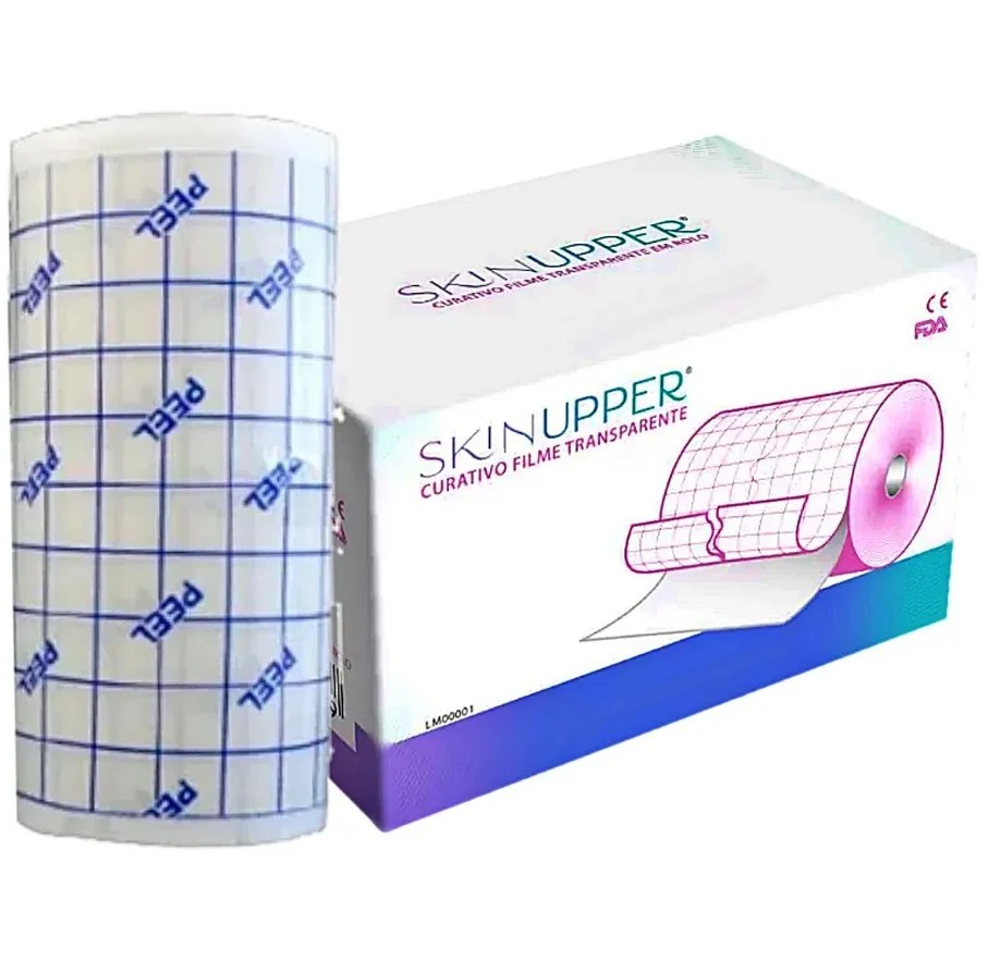 Curativo em Filme Transparente Rolo 15cm x 10m Skinupper - 1 MT