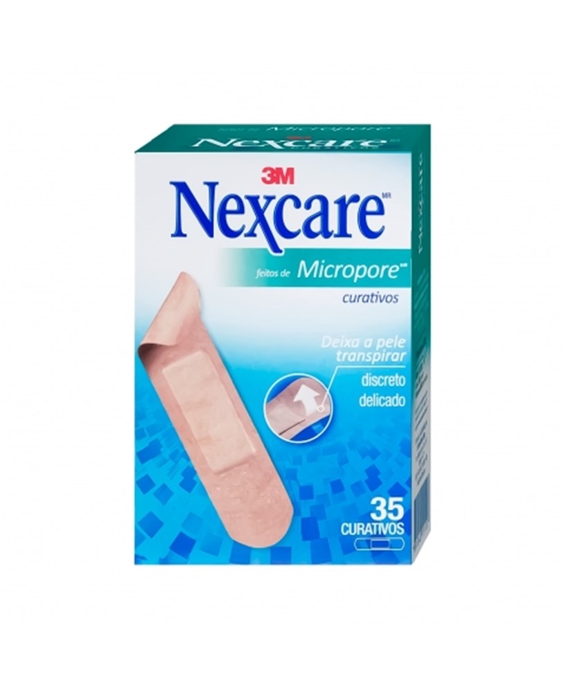 Curativo Microporoso Bege com 35un Nexcare