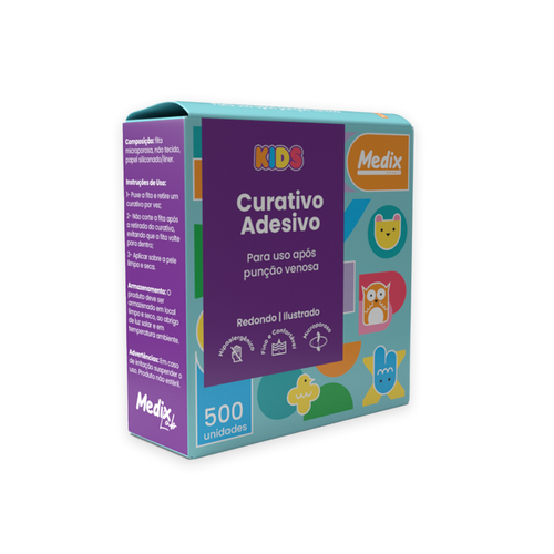 Curativo Pos Coleta Blood Stop Redondo C/500un Infantil Medix