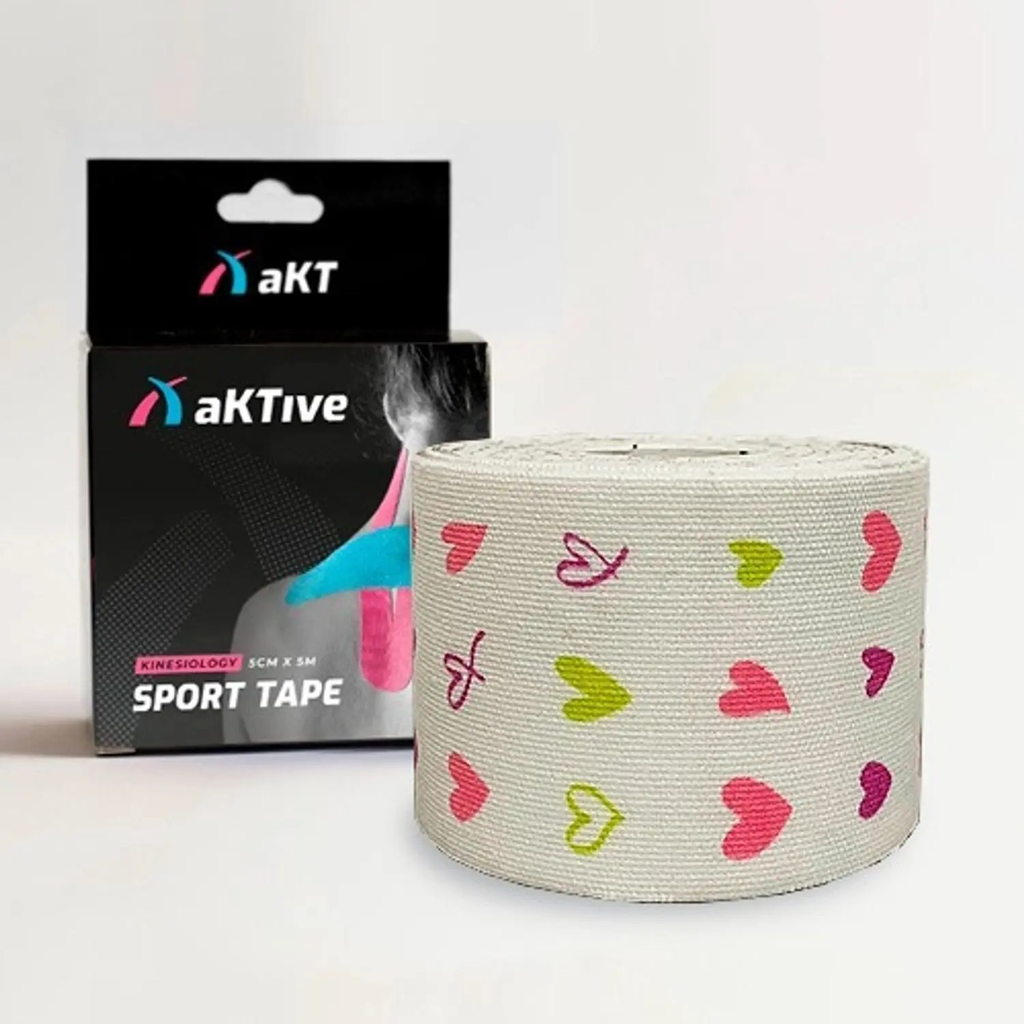 Fita Kinesio Aktive Sport 5 CM X 5 MTS Branco Estampado