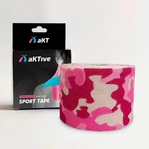 Fita Kinesio Aktive Sport 5 CM X 5 MTS Camuflado Rosa