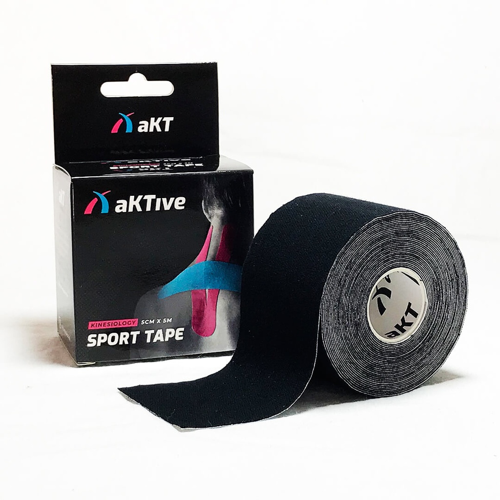 Fita Kinesio Aktive Sport 5 CM X 5 MTS Preta