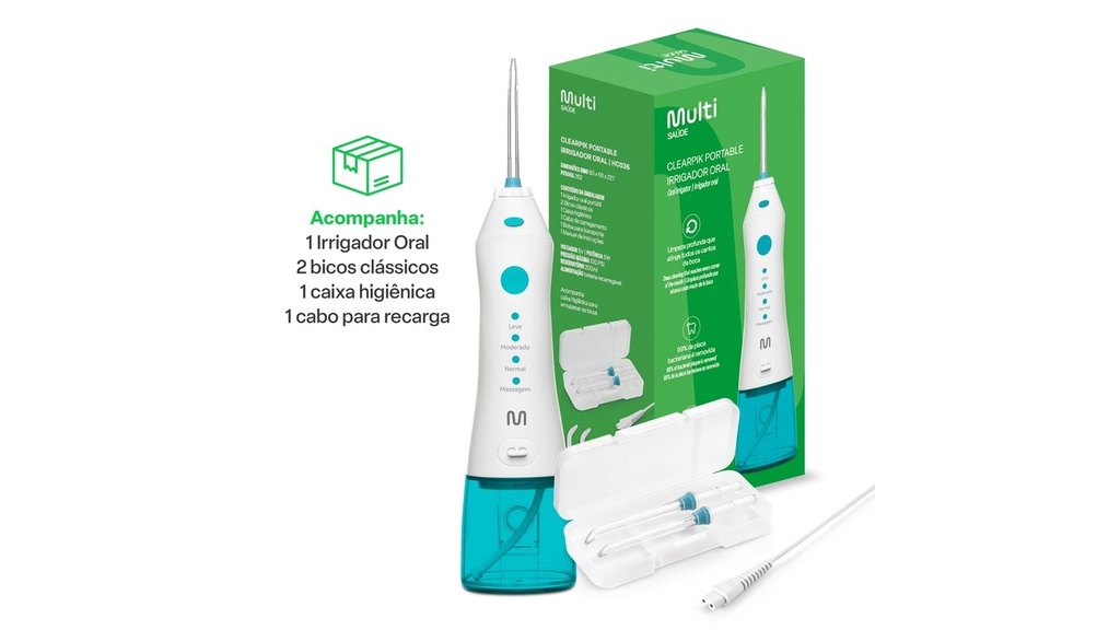 Irrigador Oral Clearpik Portable 200ml Recarregável Multi Saúde - HC036