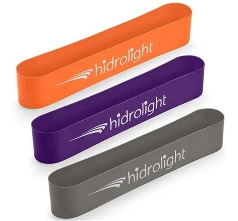 Kit Faixa Elastica Mini Band 3 Peças Hidrolight FL35