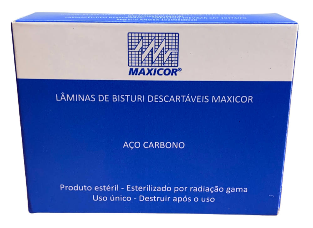 Lamina de Bisturi N.12 CX C/100un Maxicor