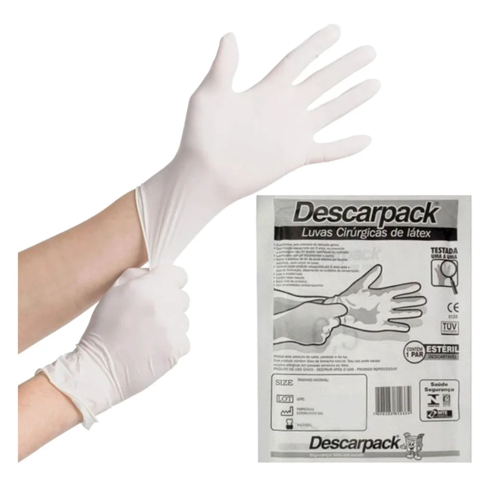 Luva Cirurgica Esteril 8,0 Descarpack 1 Par