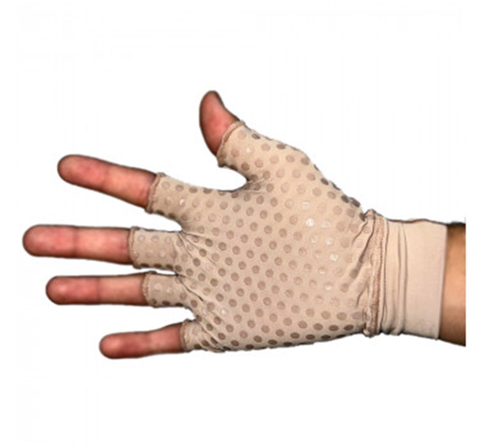 Luva Curta com Antiderrapante e Protecao UV Chocolate P New Form 81004