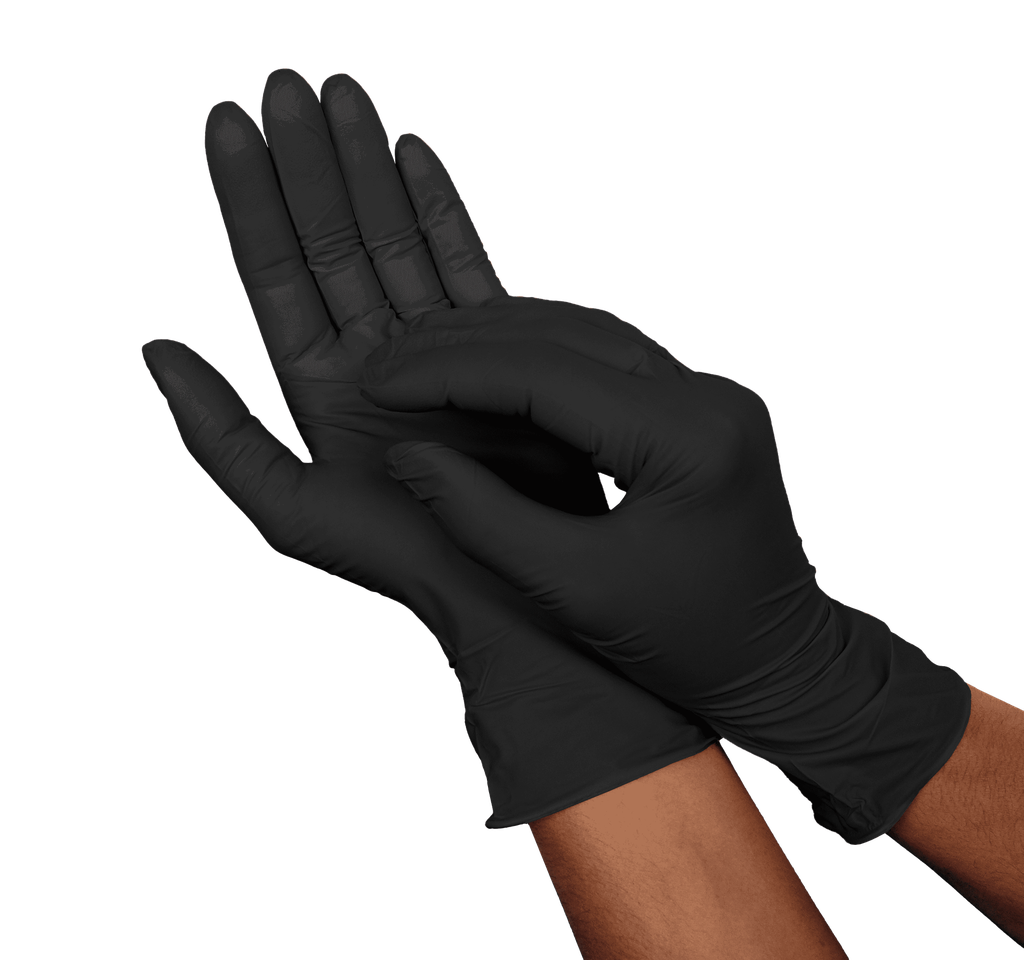 Luva Nitrilica Industrial Preta M 7,5 c/100un Vabene