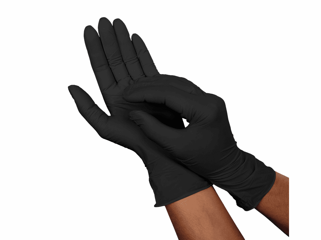 Luva Nitrilica Preta P 7"c/100un Vabene