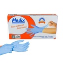 Luva Nitrilica Sem Po Azul P cx com 100un Medix