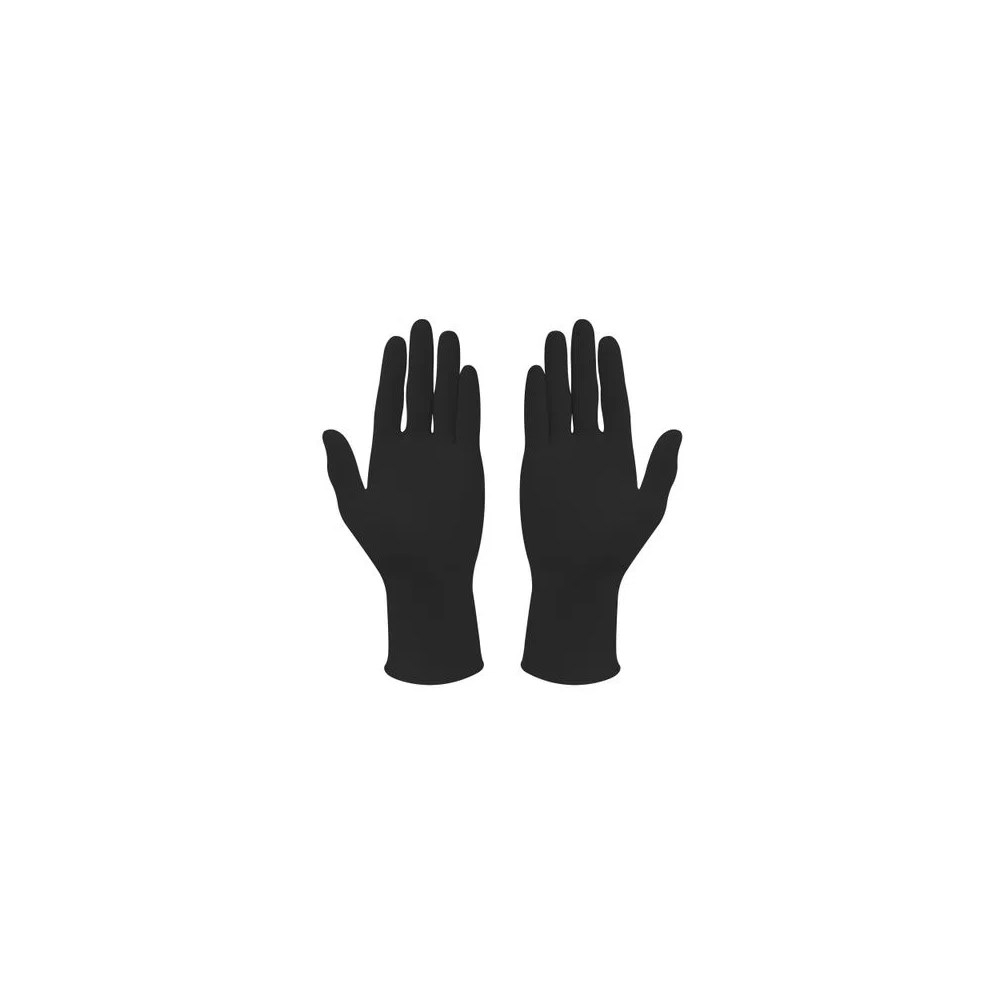 Luva Nitrilica Sem Po Preta M cx com 100un HC568 Multilaser