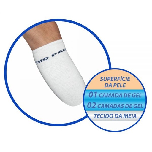 Meia Com Duplo Gel Para Amputacao Transtibial Tam G SG702