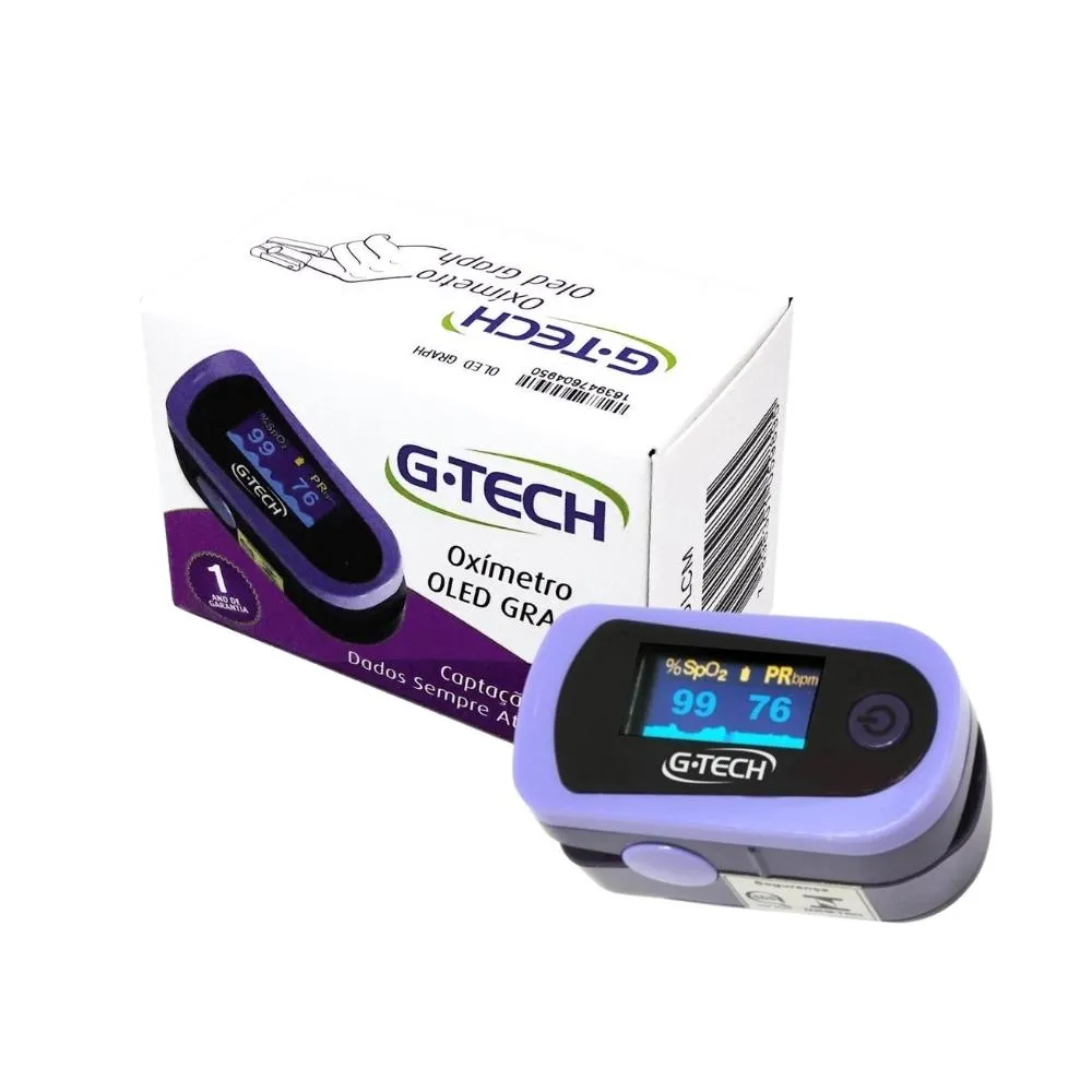 [7898301059895] Oximetro de Pulso G-Tech Modelo OLED GRAPH