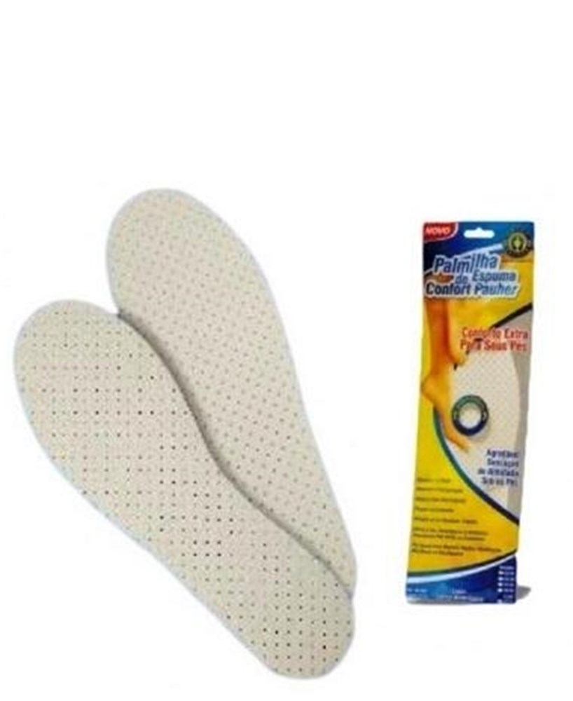 Palmilha De Espuma Confortpauher Branca 43/44 Ortho Pahuer AC060