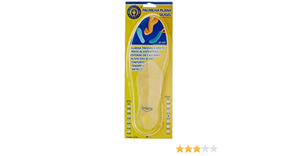 Palmilha Plana Siligel Infantil 25/26 Ortho Pahuer 12000I