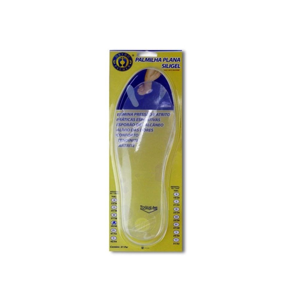 [7898415011673] Palmilha Plana Siligel Infantil 27/28 Ortho Pahuer 12000I