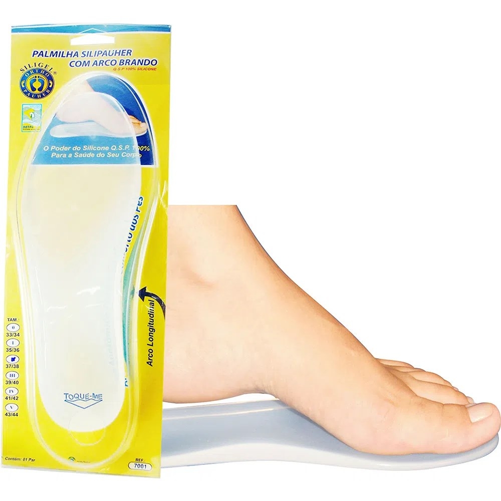 Palmilha Silipahuer com Arco Brando 35/36 Ortho Pahuer 7001