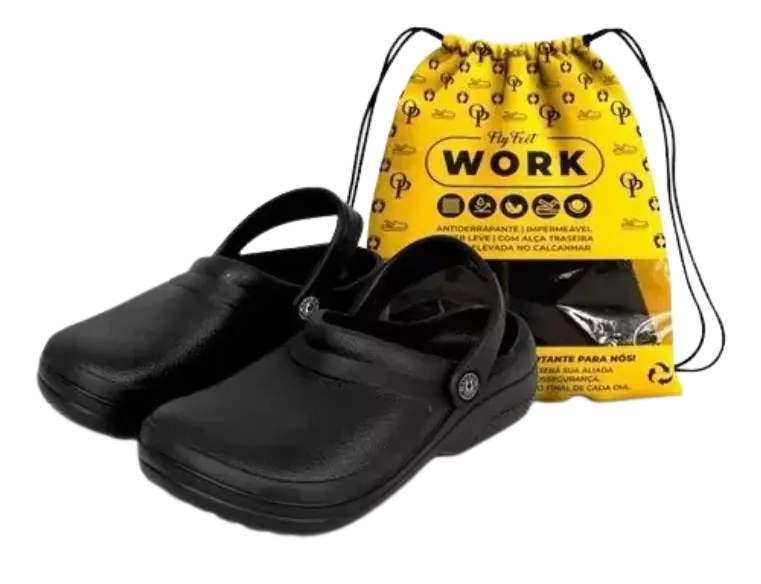 Sandalia Ortopedica Fly Feet Work Preta - TAM.43 Ortho Pahuer AC3550