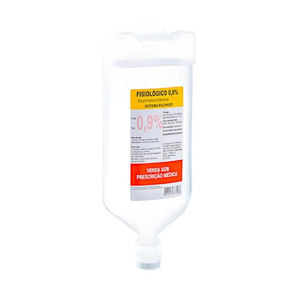 Solução Fisiológica 500mL 0,9% EV Sistema Fechado Frasco Farmarin
