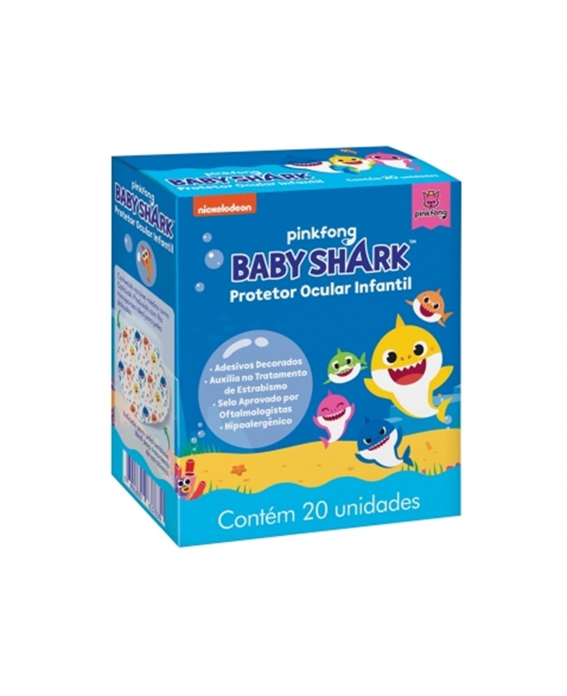Tampao Protetor Ocular Infantil Baby Shark com 20un Cremer
