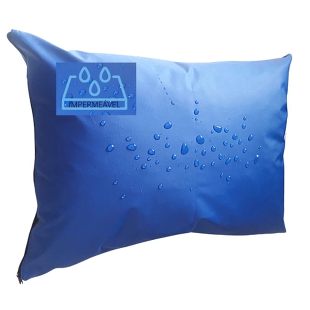 Travesseiro Hospitalar Capa Azul Napa 40x60x8cm Ortobom