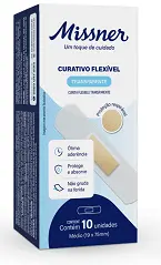 Curativo Transparente Redondo com 16un Missner