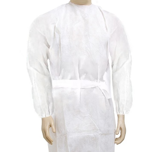 Avental Descartavel Manga Longa 30G C/10un Nobre