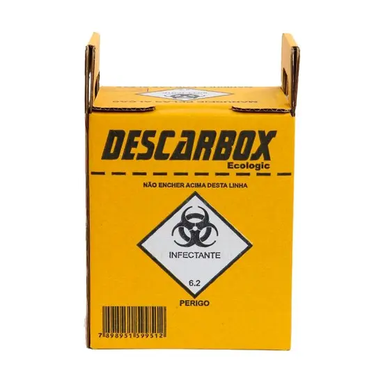 Caixa Coletora Residuos Perfurocortantes Descarbox 7L 1un