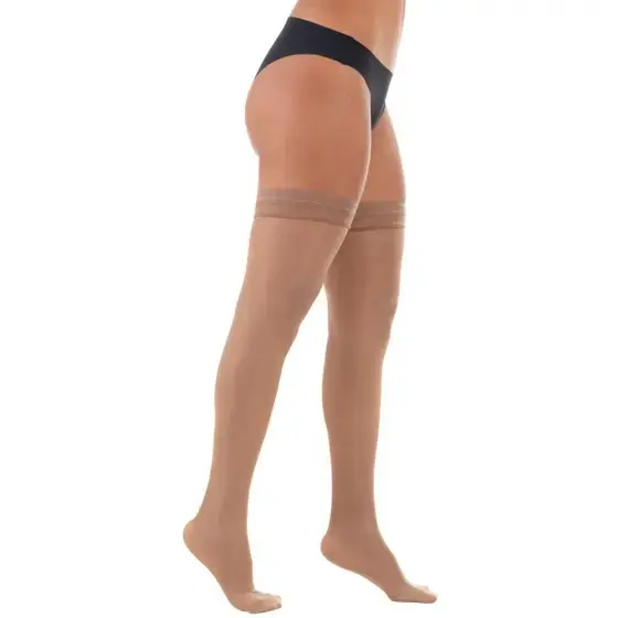 [7898360911141] Meia de Compressão Venosan Legline Meia Coxa 7/8 20-30 AGH P Pe Fechado Sahara