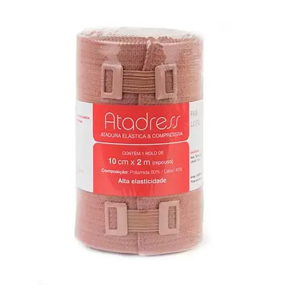 Atadura Elástica 10cm x 2m Alta Elasticidade Atadress Atamed