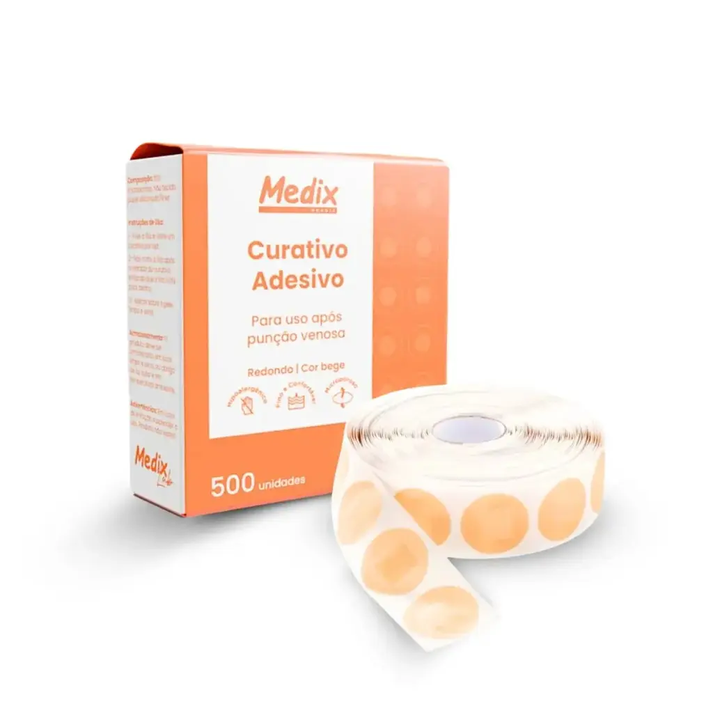 Curativo Blood Stop Redondo C/500un Bege Medix