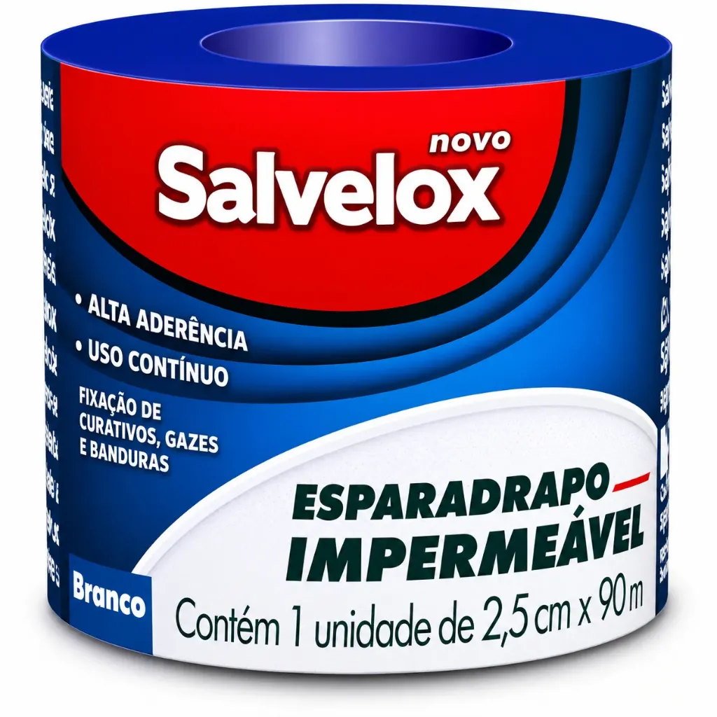 [7891800628418] Esparadrapo Impermeavel 2.5CM X 0.9M Salvelox