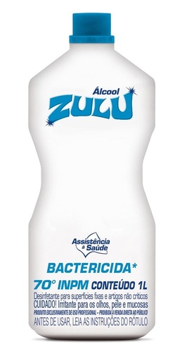 [7896090704316] Alcool 70% 1000mL Zulu