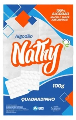 [7898136150637] Algodao Hidrofilo Quadradinho 100g Nathy