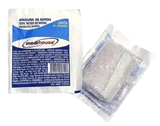 [7898054957103] Atadura de Rayon 7,5cm x 5,0m Esteril Medi House