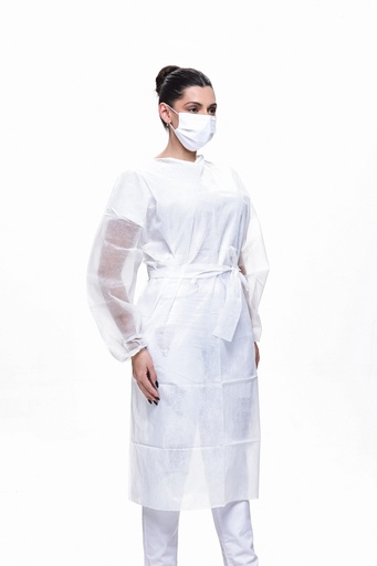 [7898969725187] Avental Descartável Manga Longa 30G C/10un - LAVIE