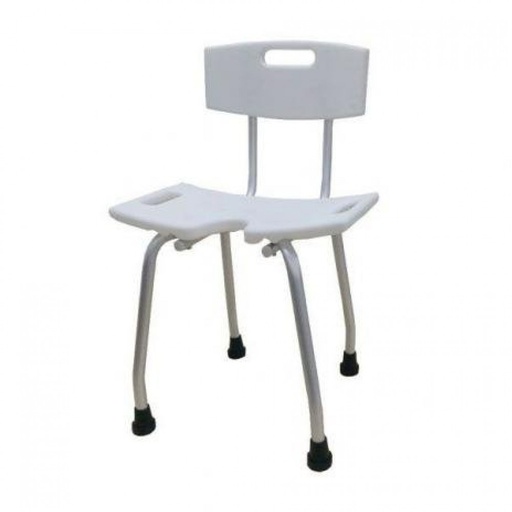 [7902934412016] Banco de Banho Branco com Encosto BANEBR Alo