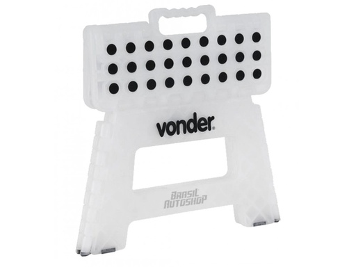 [7893946378271] Banqueta Plastica Dobravel Branca 220mm Vonder