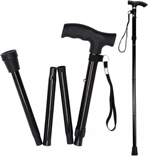 [7908598901033] Bengala Tipo T Com Regulagem Dobrável - Supermedy