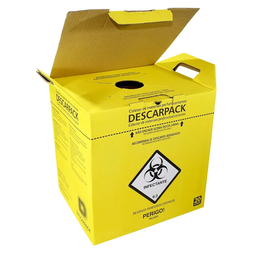 [7898283810767] Caixa Coletora Residuos Perfurocortantes Descarpack 20L